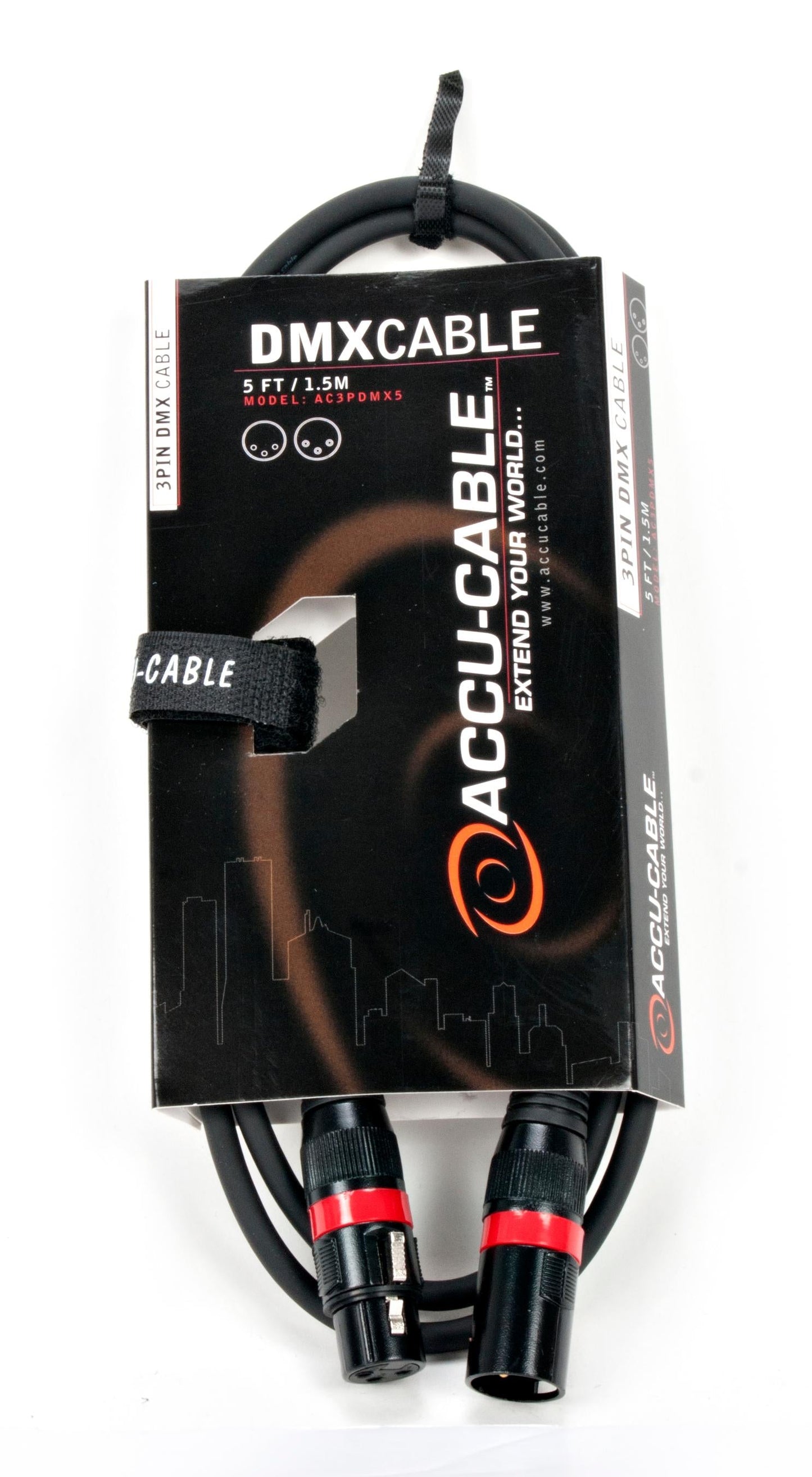 ADJ Accu-Cable 3-PIN DMX Cable 5 Feet - Poppa's Music