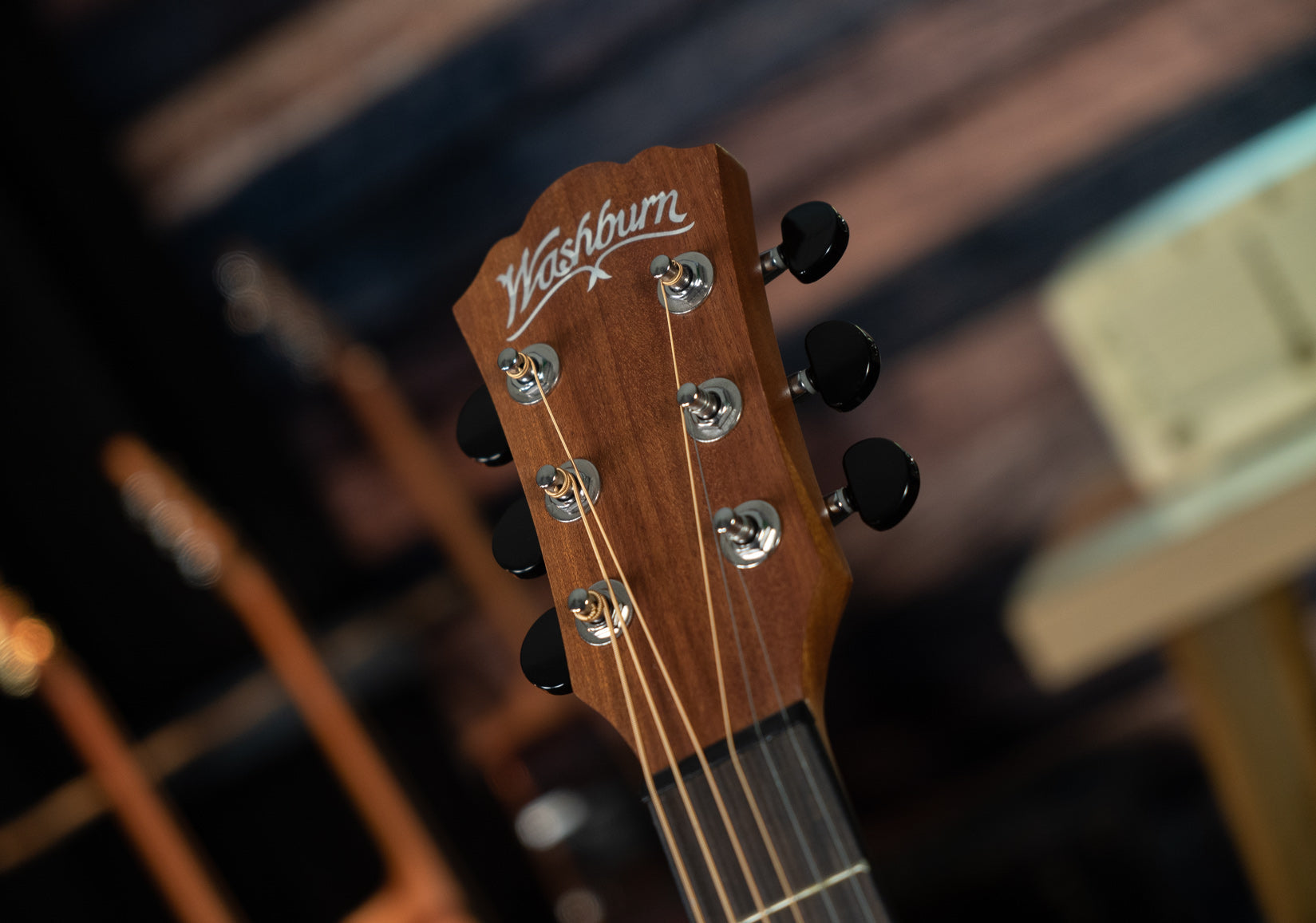 Washburn Apprentice Series Acoustic Guitar - Black Matte - AGM5BMK-A - Poppa's Music