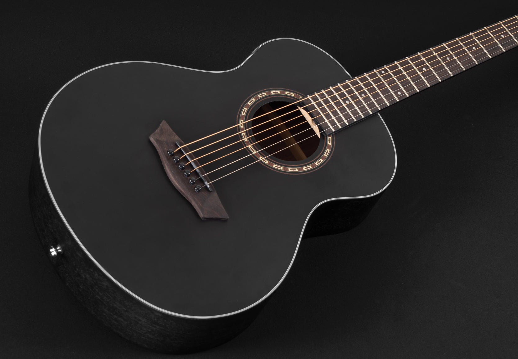 Washburn Apprentice Series Acoustic Guitar - Black Matte - AGM5BMK-A - Poppa's Music