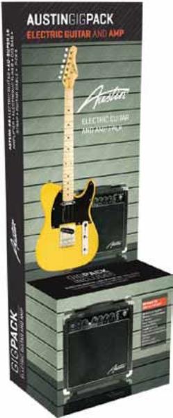 Austin Electric Guitar Pack Telecaster Style with Amp and Accessories - Poppa's Music