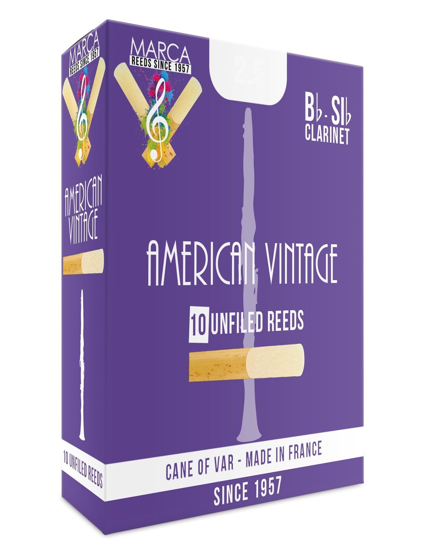 Marca American Vintage Bb Clarinet Reeds - 10/Box - Poppa's Music