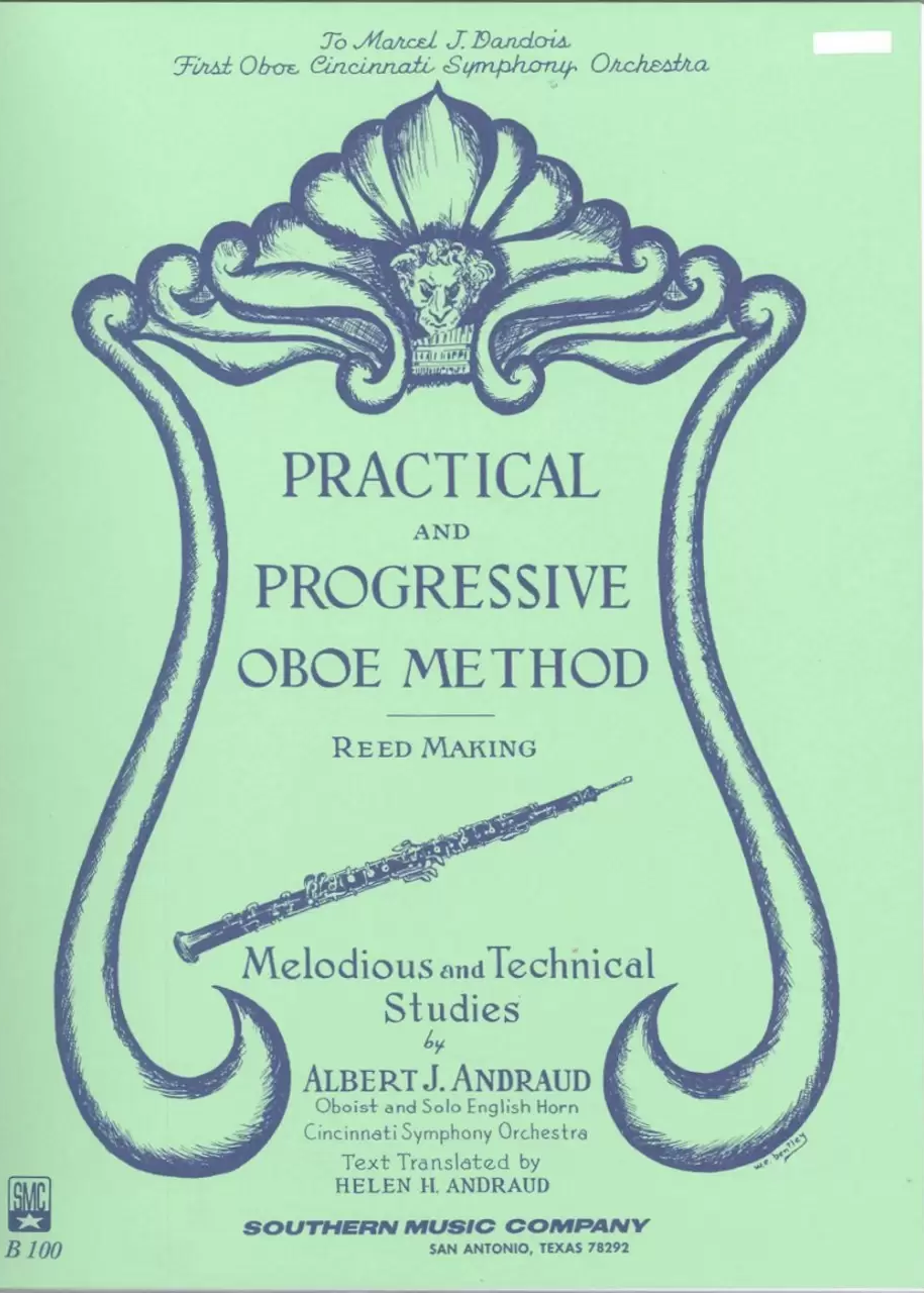 Practical and Progressive Oboe Method by Albert J. Andraud - B100 - Poppa's Music
