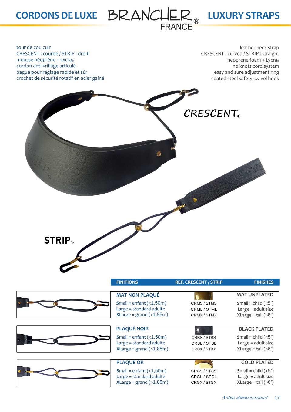 Brancher Saxophone Strap - Strip Style - Black Leather - Black Plated Hook - Premium Saxophone Strap from Brancher Saxophone Strap - Strip Style - Black Leather - Black Plated Hook - Just $67.95! Shop now at Poppa's Music