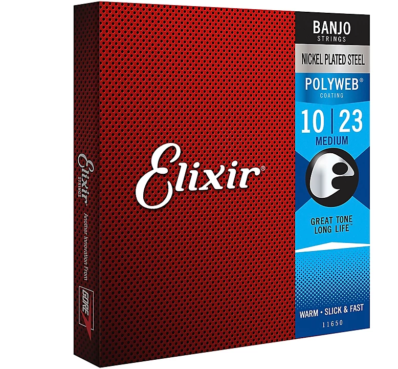Elixir Banjo Strings Nickel Plated Steel W/ Polyweb Coating - Poppa's Music
