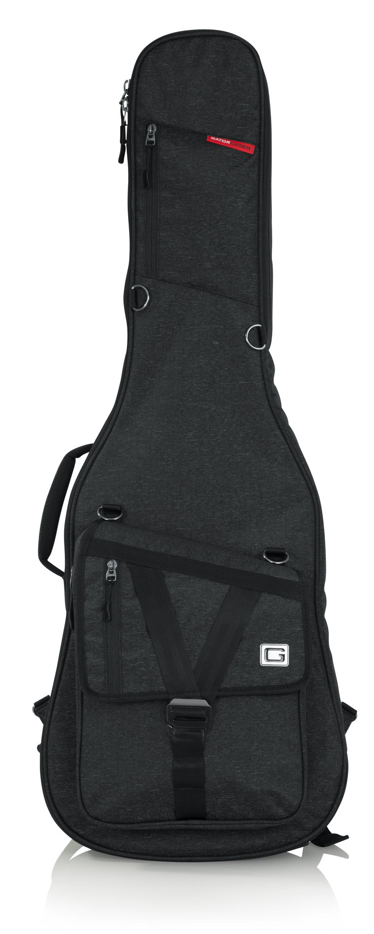 Gator Transit Series Electric Guitar Gig Bag with Charcoal Black Exterior - GT-ELECTRIC-BLK - Poppa's Music