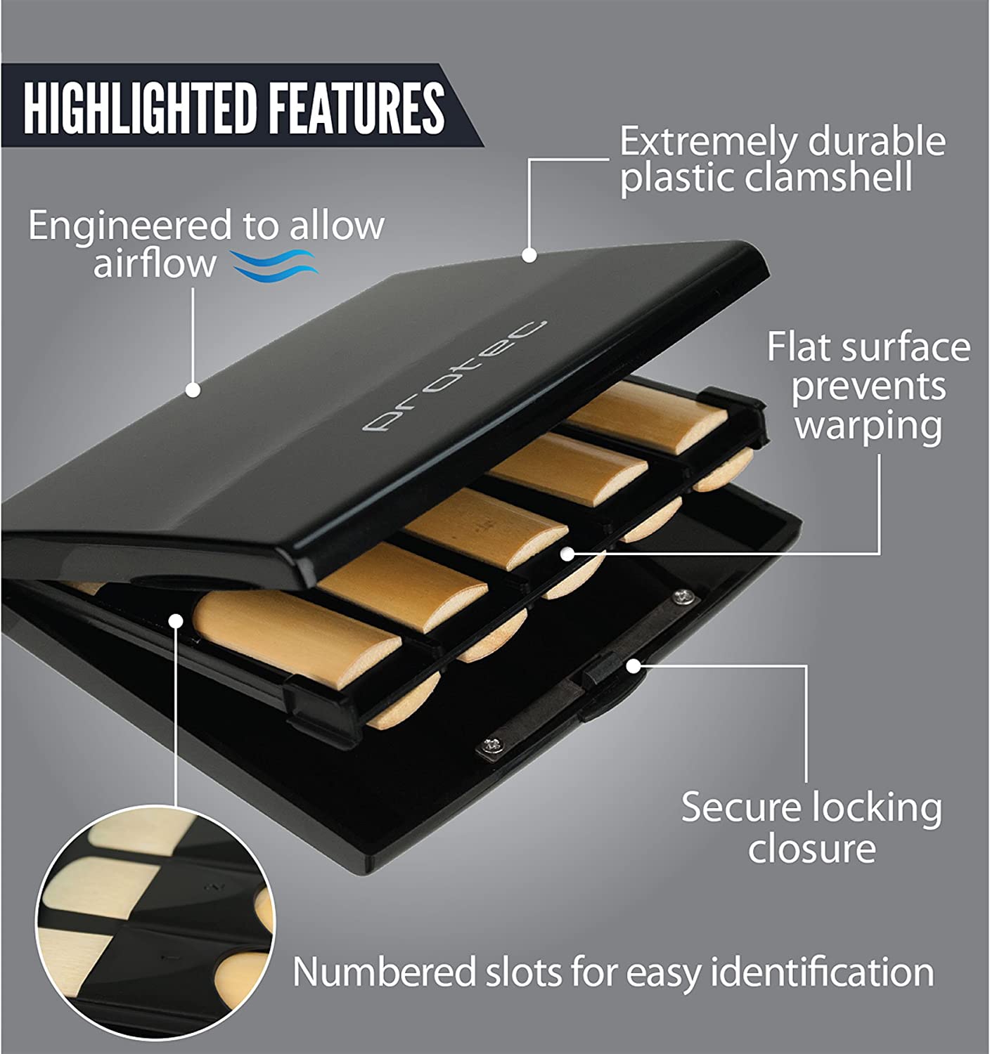 Protec Alto & Tenor Sax Reed Case - Poppa's Music