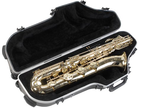SKB Baritone Sax Case with Wheels SKB-455W - Poppa's Music