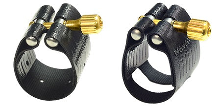 Rovner Dark or Light Soprano Sax Ligature & Cap for Hard Rubber Mouthpieces - Poppa's Music