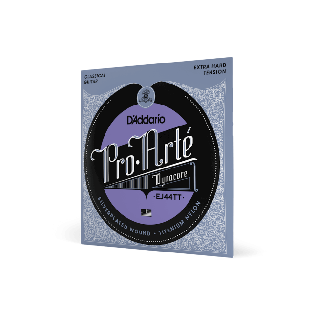 D'addario ProArte Dynacore Classical Guitar Strings, Titanium Trebles, Extra-Hard Tension -EJ44TT - Poppa's Music