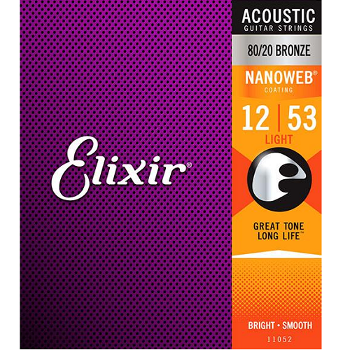 Elixir Acoustic 80/20 Bronze Nanoweb Guitar Strings - Poppa's Music