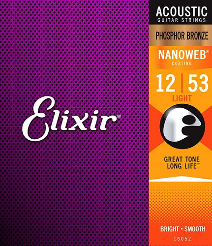 Elixir Phosphor Bronze Acoustic Nanoweb Strings - Poppa's Music