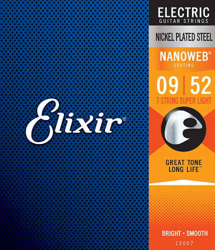 Elixir 7-STRING Nickel Plated Steel Nanoweb Electric Guitar Strings - Poppa's Music