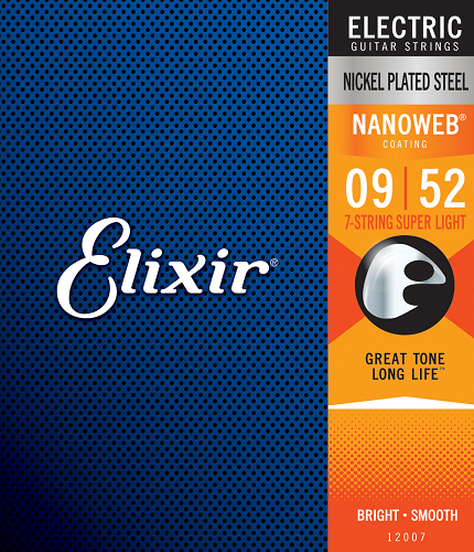 Elixir 7-STRING Nickel Plated Steel Nanoweb Electric Guitar Strings - Poppa's Music 