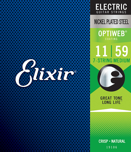 Elixir Nickel Plated Optiweb 7-STRING Electric Guitar Strings - Poppa's Music 