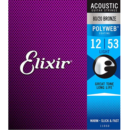 Elixir 80/20 Bronze with Polyweb Coating Acoustic Guitar Strings - Poppa's Music