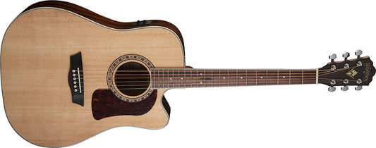 Washburn Heritage 10 Series Dreadnought Cutaway Acoustic/Electric Guitar - HD10SCE - Poppa's Music 