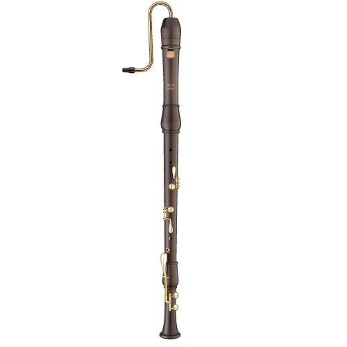 Moeck Flauto Rondo Stained Mpale Bass Recorder W/ Double Keys - 2521 - Poppa's Music