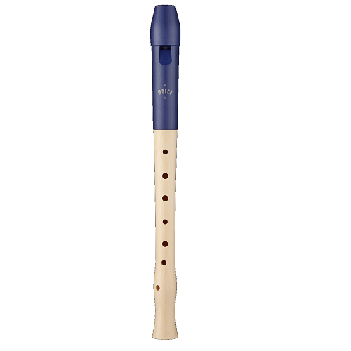 Moeck Flauto 1 Plus Soprano Synthetic & MAPLE, Single HOLES, Blue Head Recorder - 1024 - Poppa's Music