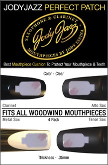 Jody Jazz Perfect Mouthpiece Patch Clear Thin - 4 Per Pack - Poppa's Music
