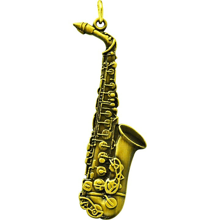 AIM GIFTS Alto Sax Antique Brass Keychain - K67 - Poppa's Music