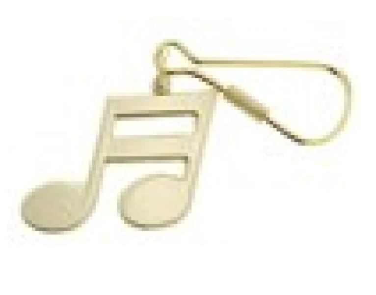AIM GIFTS Double 16th Note Keychain - K82 - Poppa's Music