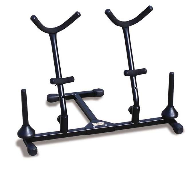 Hamilton Double Sax Stand with Two Clarinet/Flute Pegs - KB962 - Poppa's Music
