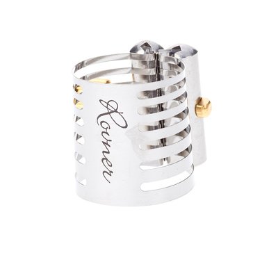 Rovner Platinum Metal Ligature for Hard Rubber Alto Sax / Slim Tenor - P-1RL - Poppa's Music