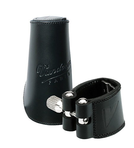 Vandoren Eb Clarinet Ligature & Cap Leather LC22L - Poppa's Music