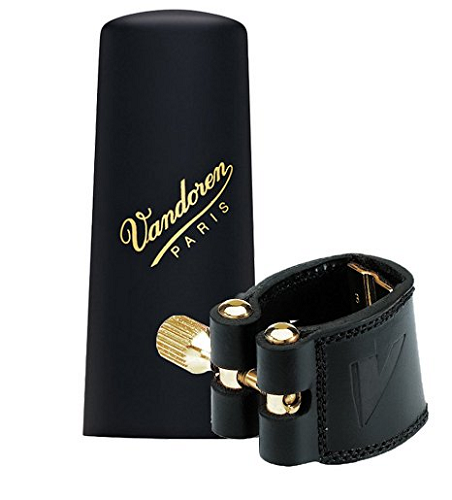 Vandoren Soprano Sax Leather Ligature with Plastic Cap - LC26P - Poppa's Music