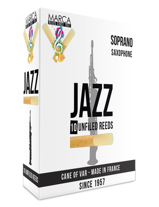 Marca JaZZ Unfiled Soprano Saxophone Reeds - 10 Per Box - Poppa's Music
