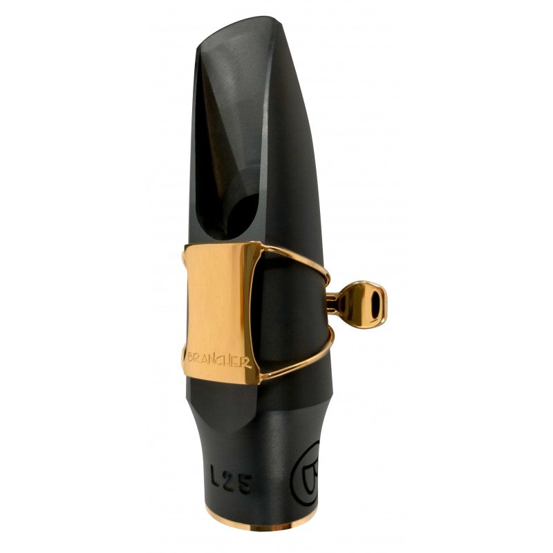 Brancher Hard Rubber Alto Saxophone Mouthpiece with Gold Plated Ligature - Poppa's Music