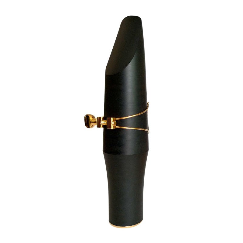 Brancher Hard Rubber Baritone Mouthpiece W/ Gold Plated Ligature - Poppa's Music