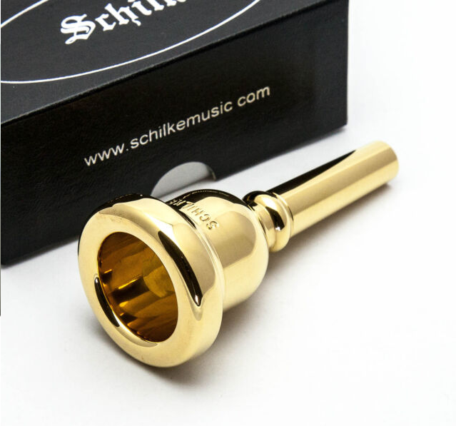 Schilke Gold Plated Euphonium / Bass Trombone Mouthpiece - Euro Shank - Poppa's Music
