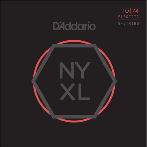 D'addario Nickel Wound 8-String, Light Top/Heavy Bottom, 10-74 Electric Guitar Strings - Poppa's Music
