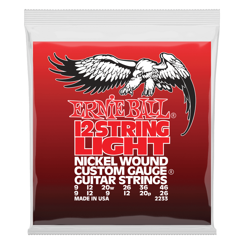 Ernie Ball Light 12-String Light Nickel Wound Electric Guitar Strings - 9-46 Gauge - Poppa's Music