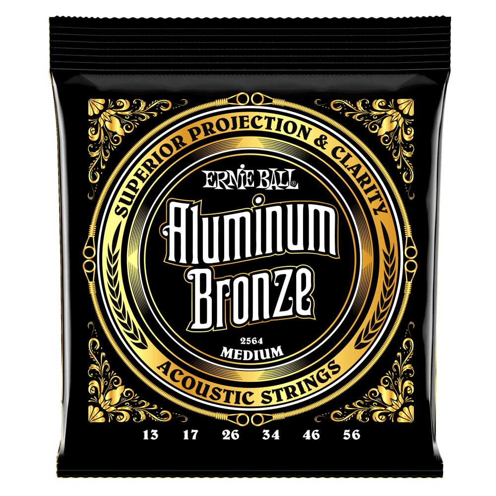 Ernie Ball Medium Aluminum Bronze Acoustic Guitar Strings - 13-56 Gauge - 2564 - Poppa's Music