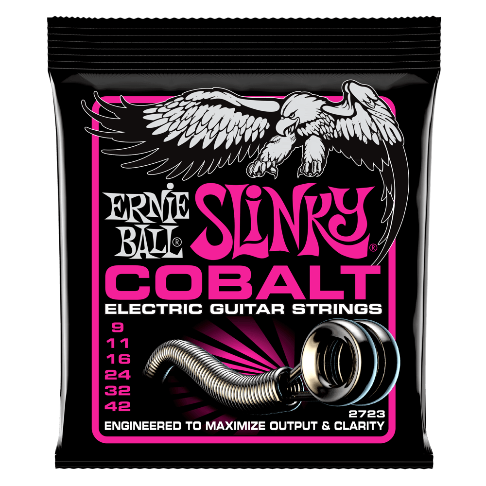 Ernie Ball Super Slinky Cobalt Electric Guitar Strings - 9-42 Gauge - Poppa's Music