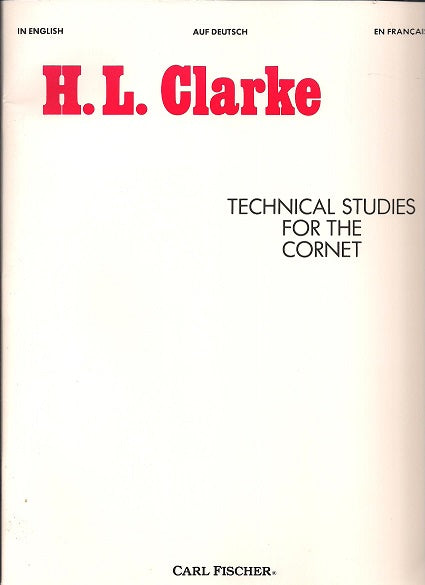 Technical Studies For The Cornet by Herbert L. Clarke - O2280 - Poppa's Music