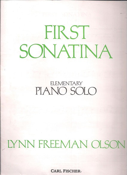 FIRST SONATINA ELEMENTARY PIANO SOLO BY LYNN FREEMAN OLSON - P3201 - Poppa's Music