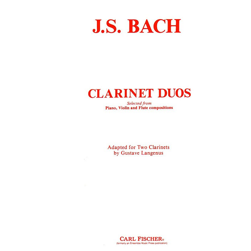 CARL FISCHER BOOK BACH /LANGENUS CL DUOS EMP28 - Poppa's Music