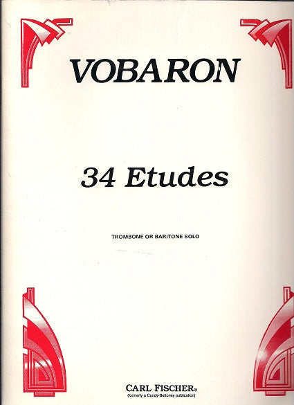 VOBARON BASSOON 34 ETUDES - CU182 - Poppa's Music