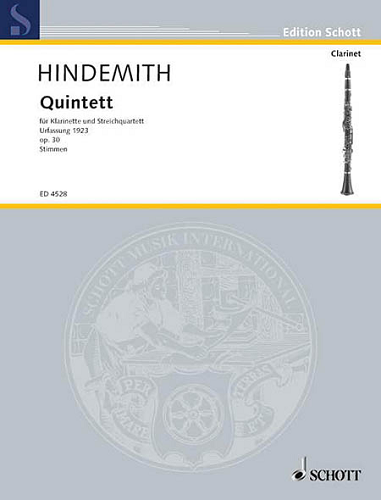 Quintet No. 1, Op. 30 for Clarinet and String Orchestra by Paul Hindemith - Poppa's Music