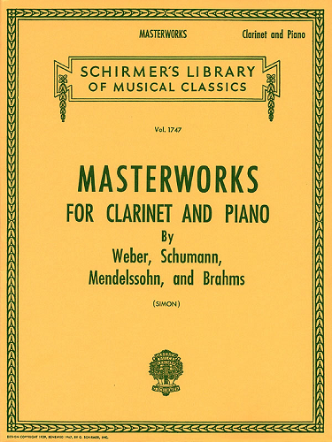 MASTERWORKS FOR CLARINET & PIANO arr. ERIC SIMON - Poppa's Music