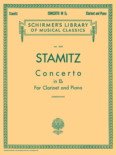 Concerto in Eb for Clarinet & Piano w/ Score & Parts by Carl Stamitz Ed. Arthur H. Christmann - Poppa's Music