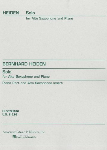 Solo (1969) for Alto Sax by Bernhard Heiden - Poppa's Music