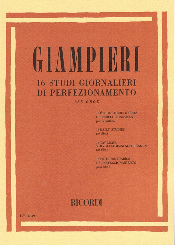 16 Studi Giornaleri Perfezionamento for Oboe by Alamiro Giamperi - Poppa's Music