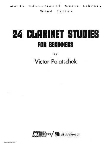 VIKTOR POLATSCHEK / 24 CLARINET STUDIES FOR BEGINNERS - Poppa's Music