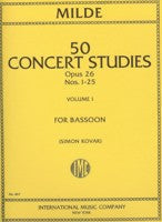 MILDE 50 CONCERT STUDIES OPUS 26 FOR BASSOON VOL. I - 467 - Poppa's Music