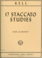 KELL 17 STACCATO STUDIES FOR CLARINET - 1554 - Poppa's Music