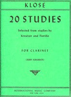 KLOSE CLARINET 20 STUDIES FROM KREUTZER - 2588 - Poppa's Music